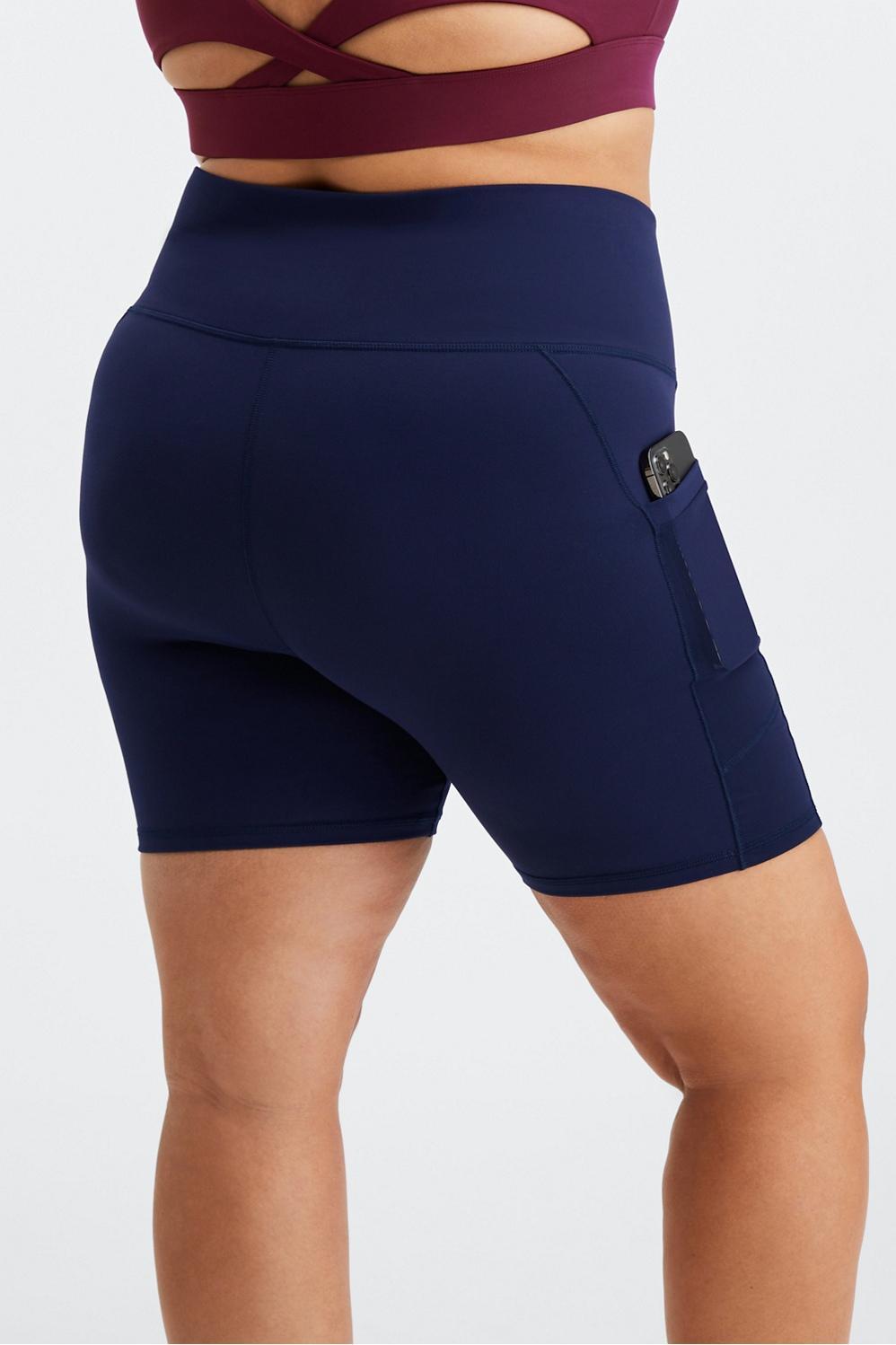 Fabletics On-The-Go High-Waisted 6 Short Womens blue plus Size 4X Product Image