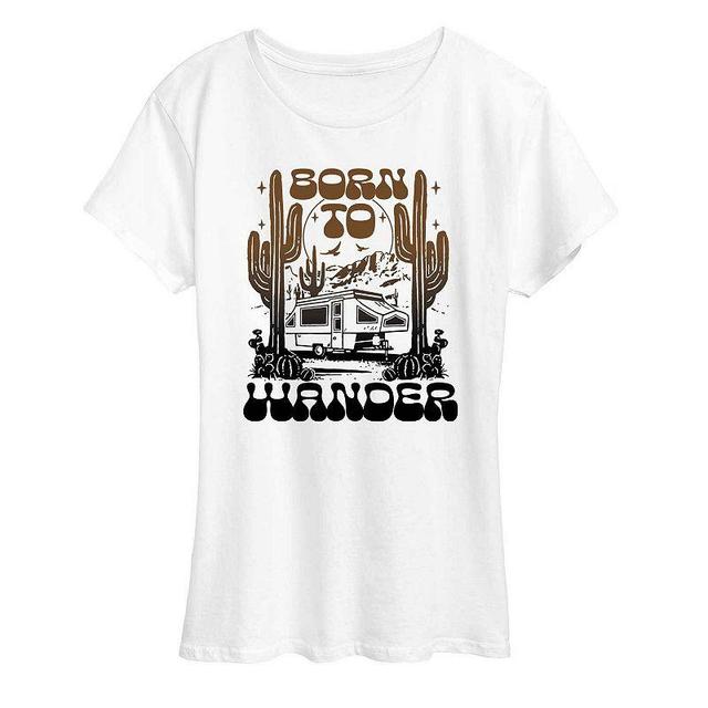 Womens Born to Wander Desert Graphic Tees, Girls Product Image