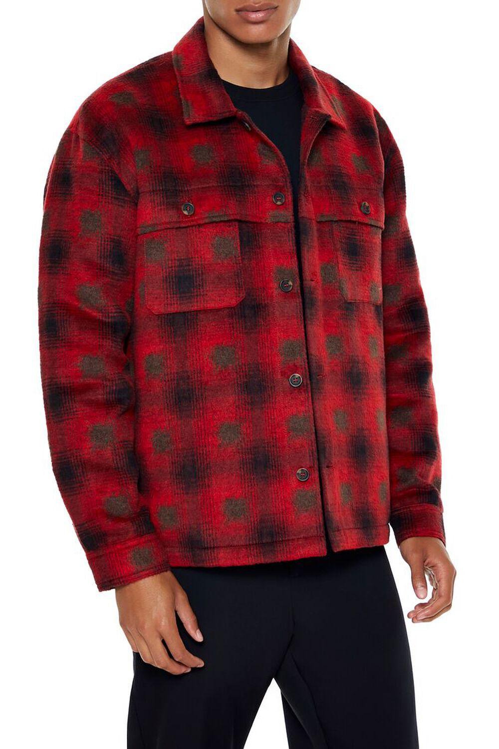 Plaid Drop-Sleeve Shacket | Forever 21 Product Image