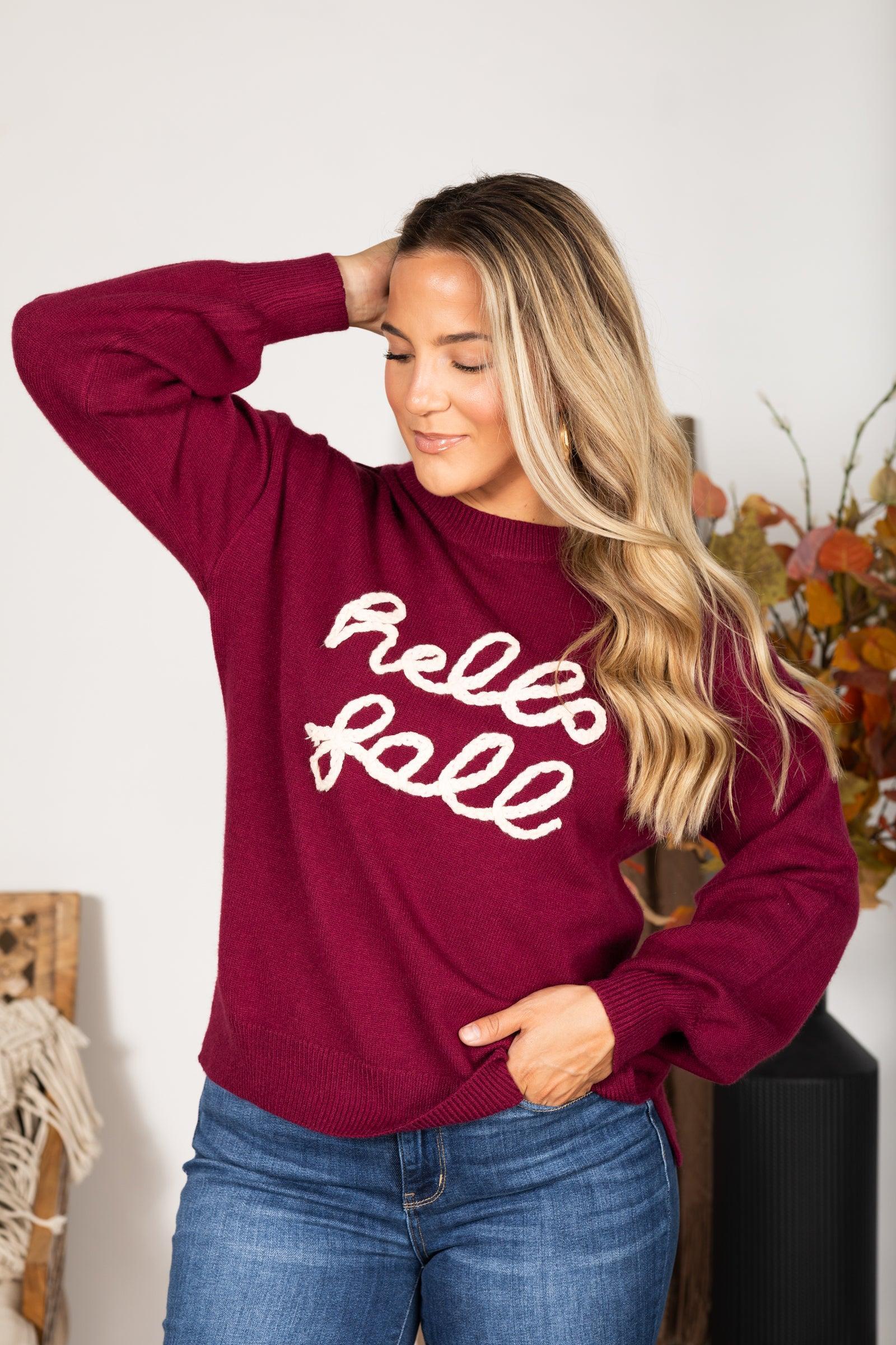 Berry Hello Fall Sweater Top Product Image