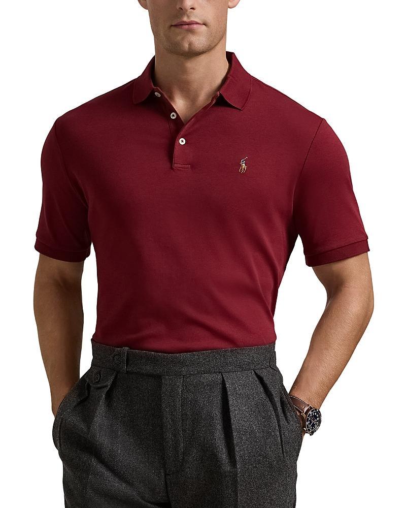 Men's Classic-fit Soft Cotton Polo Shirt In Red Product Image