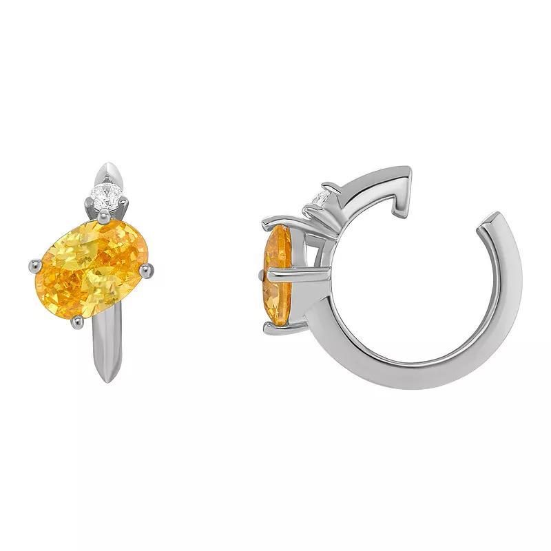 PRIMROSE Birthstone Cubic Zirconia Single Ear Cuff, Womens, Silver Tone November Product Image