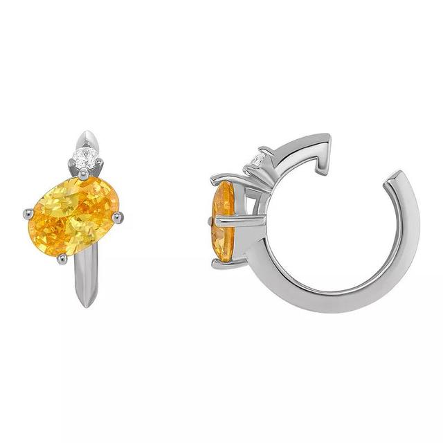 PRIMROSE Birthstone Cubic Zirconia Single Ear Cuff, Womens, Silver Tone November Product Image