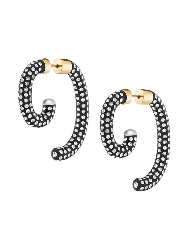 Womens Noir Luna 12K Gold-Plated Crystal Wraparound Earrings Product Image