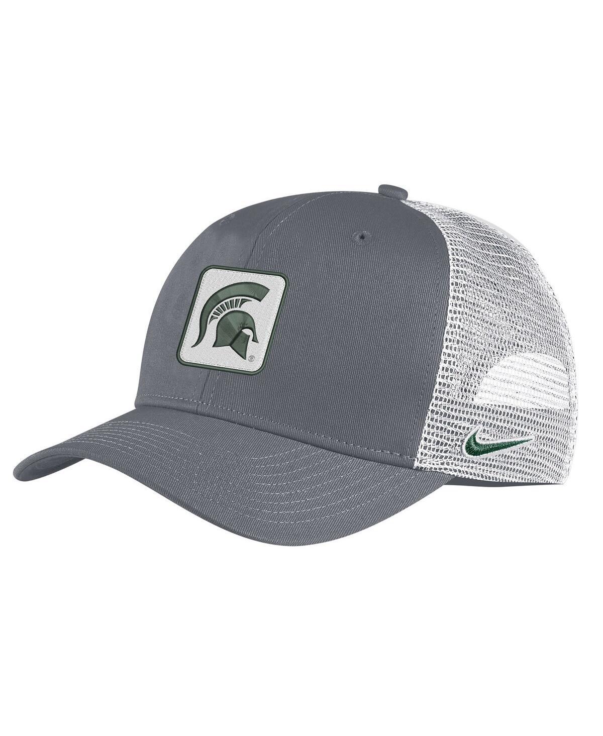 Mens Nike Gray and White Michigan State Spartans Classic99 Trucker Snapback Hat - Gray Product Image