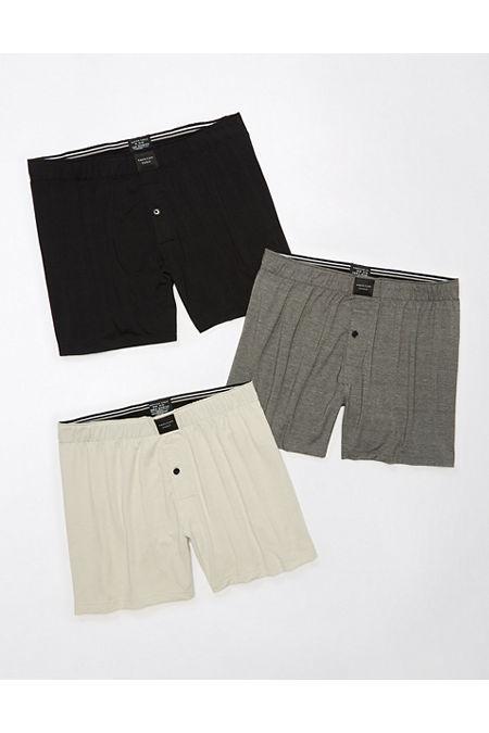 AEO Mens Slim Knit Ultra Soft Boxer Short 3-Pack Mens Product Image