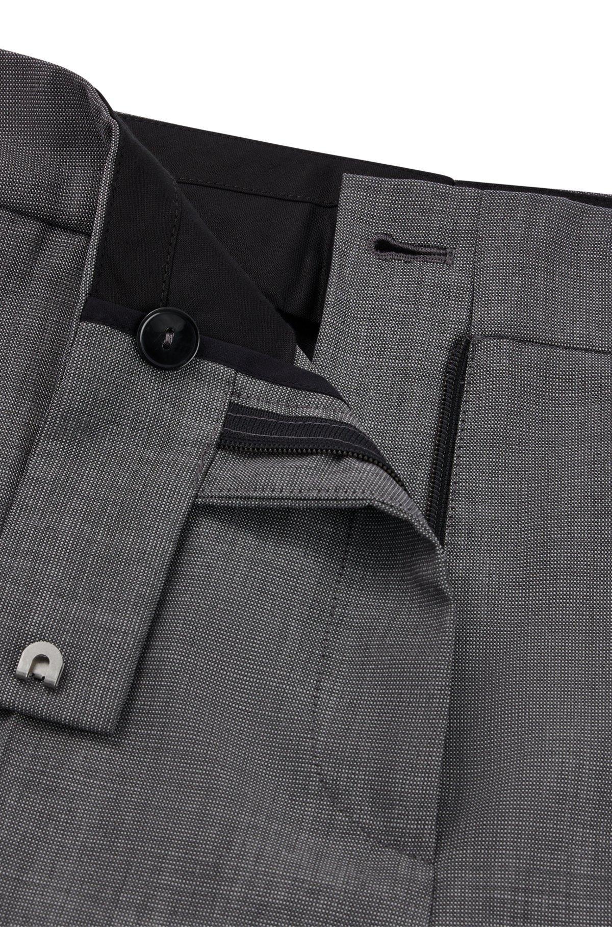 Slim-fit trousers in Italian virgin-wool sharkskin Product Image