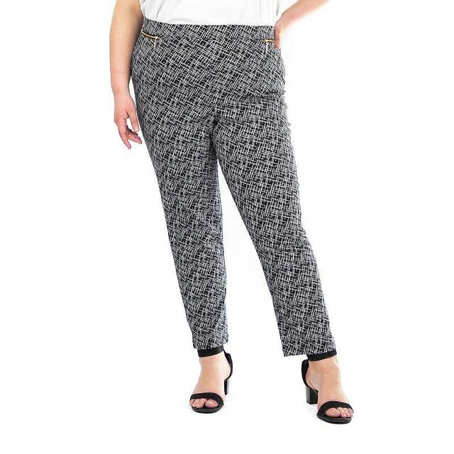 Plus Size Nina Leonard Ankle Length Millennium Pants, Womens Product Image