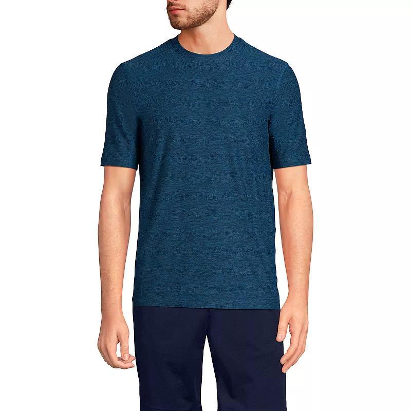 Mens Lands End Short Sleeve Performance Hybrid Crewneck Tee Product Image