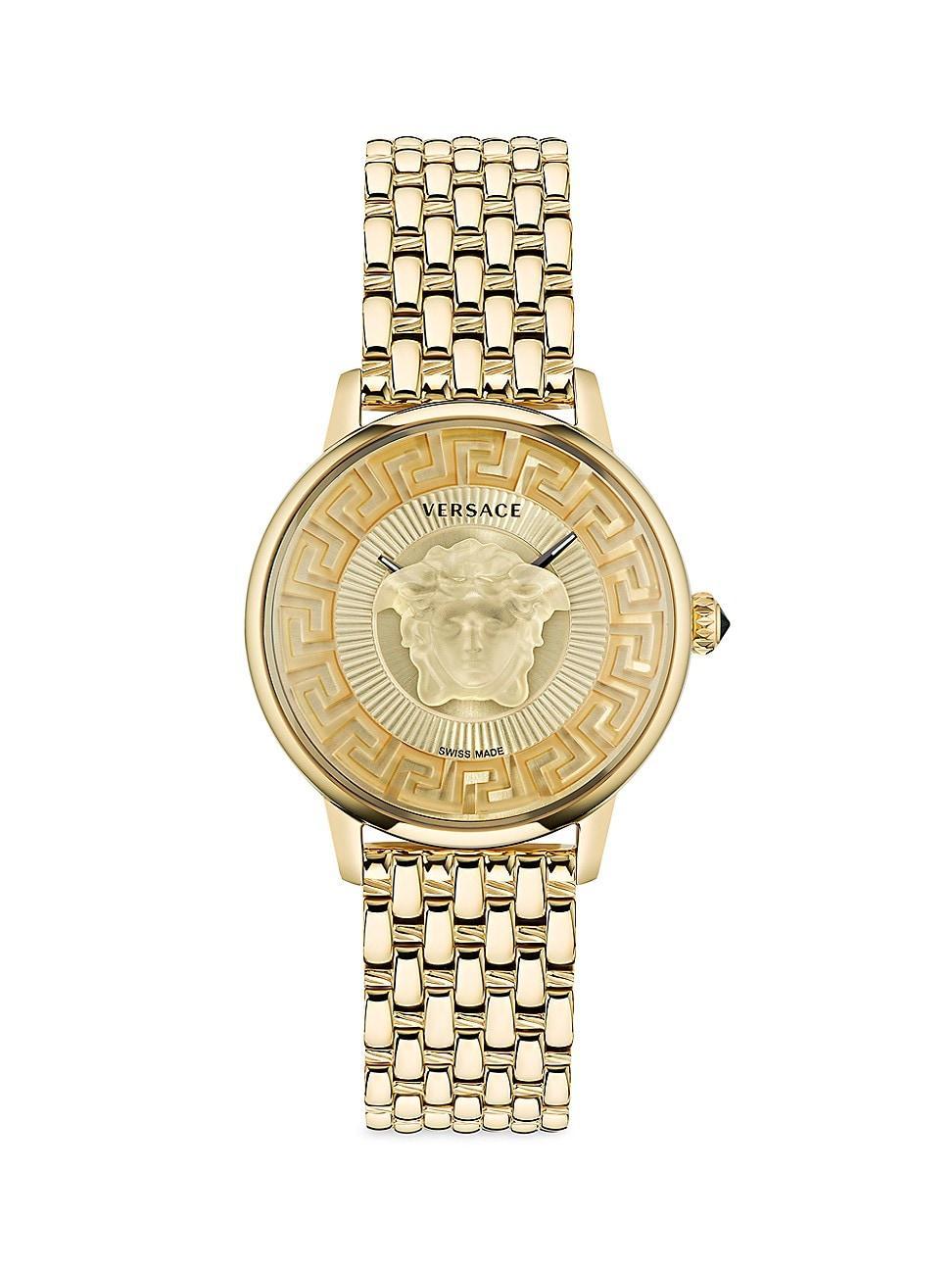 Versace Womens Swiss Medusa Alchemy Gold Ion Plated Bracelet Watch 38mm Product Image