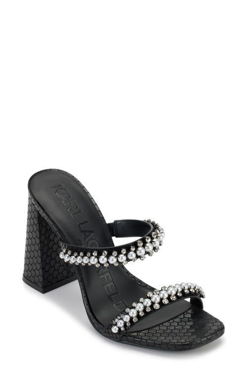 Karl Lagerfeld Paris Rayan Rhinestone Block Heel Sandal Product Image