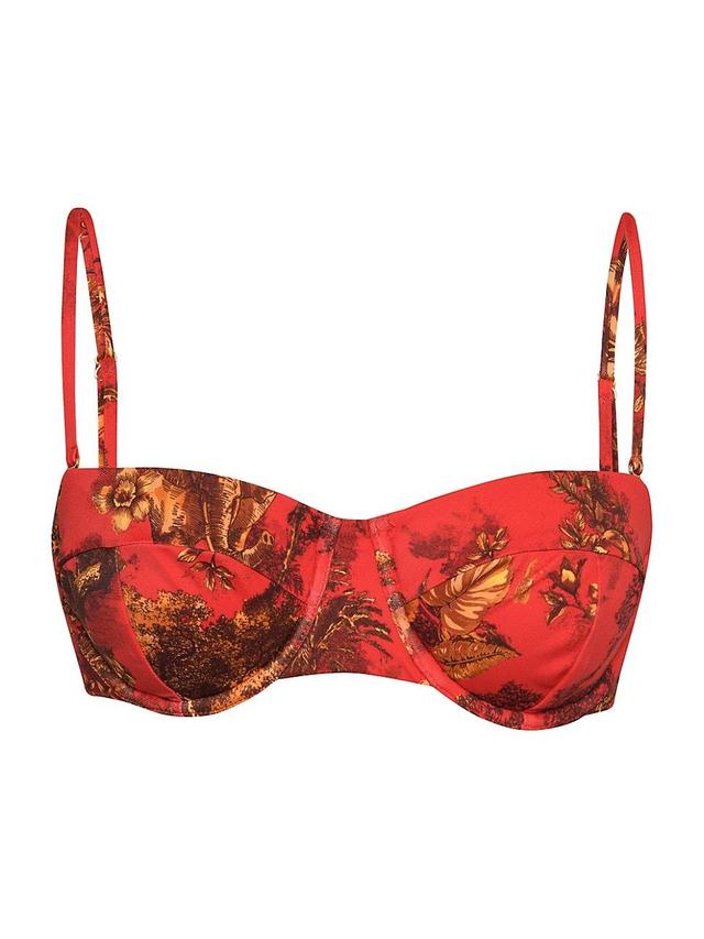 Womens Red Jungle Alexandria Bikini Top Product Image