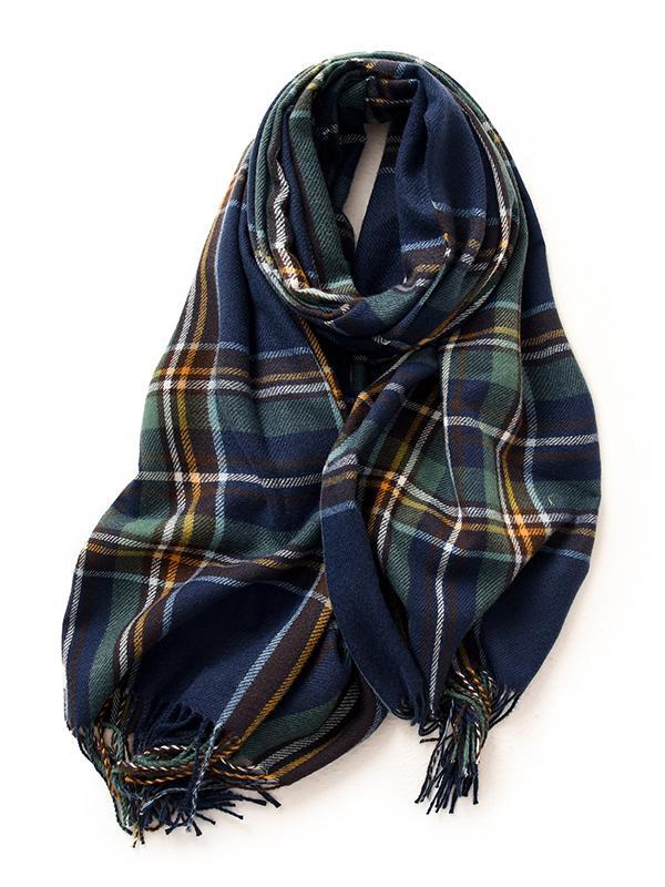 Plaid Tasseled Shawl&Scarf Product Image