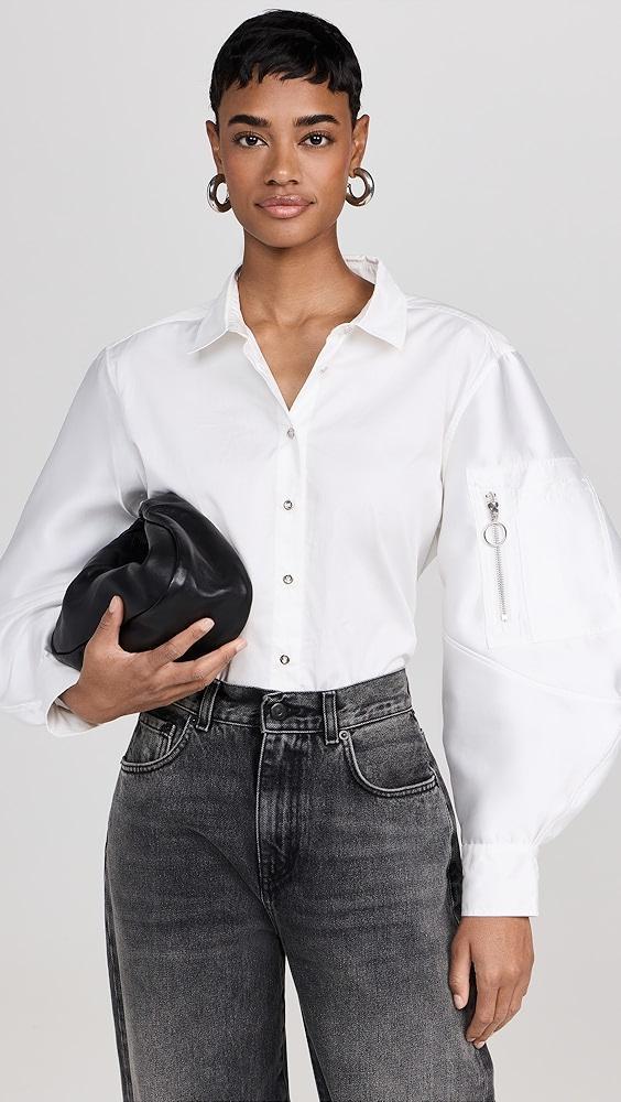 Marques Almeida Loose Fit Shirt with Bomber Sleeves | Shopbop Product Image