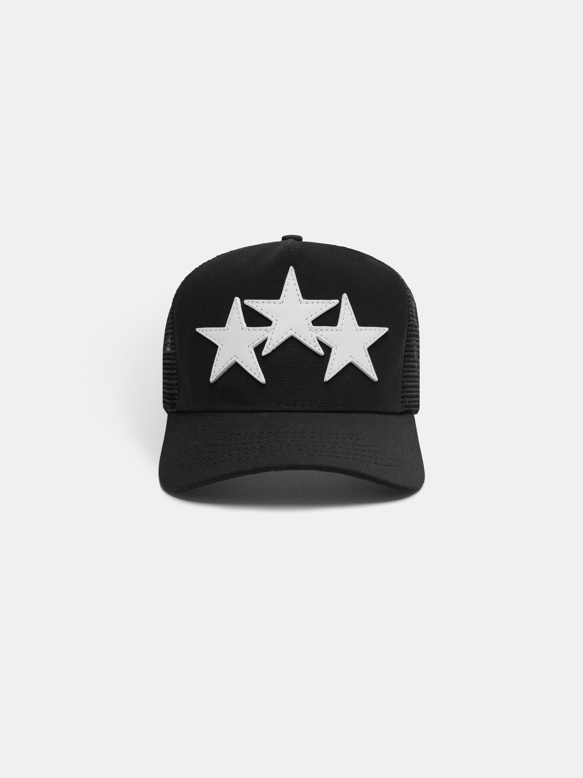 3 Star Trucker Hat - Black/White Male Product Image