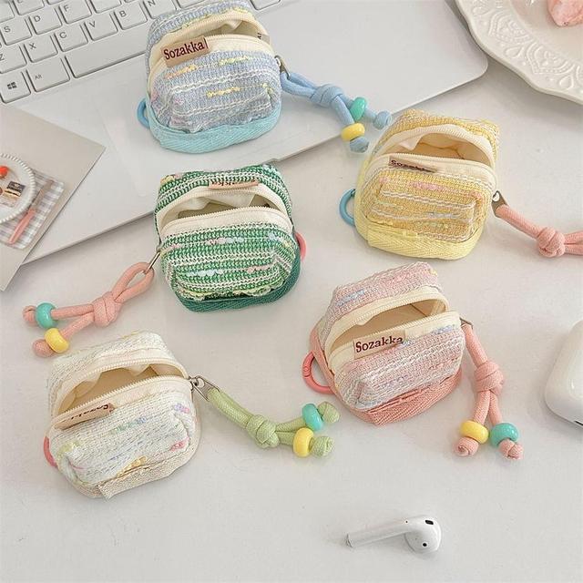 Striped Earphone Pouch Product Image