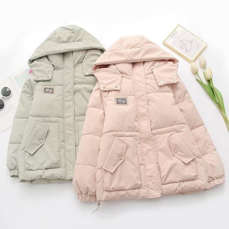 Plain Padded Hooded Zip Jacket Product Image