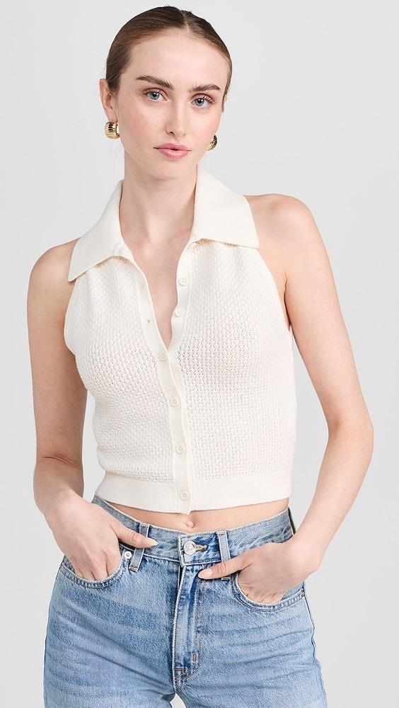 alice + olivia Miles Collared Tank | Shopbop Product Image