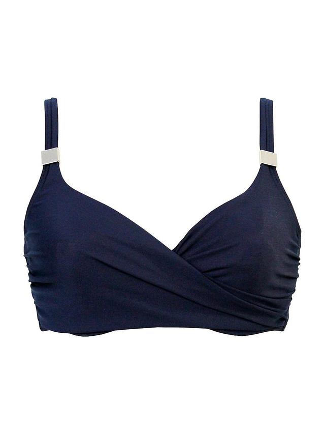 Solid Surplice Bikini Top D-DDD Cups Product Image