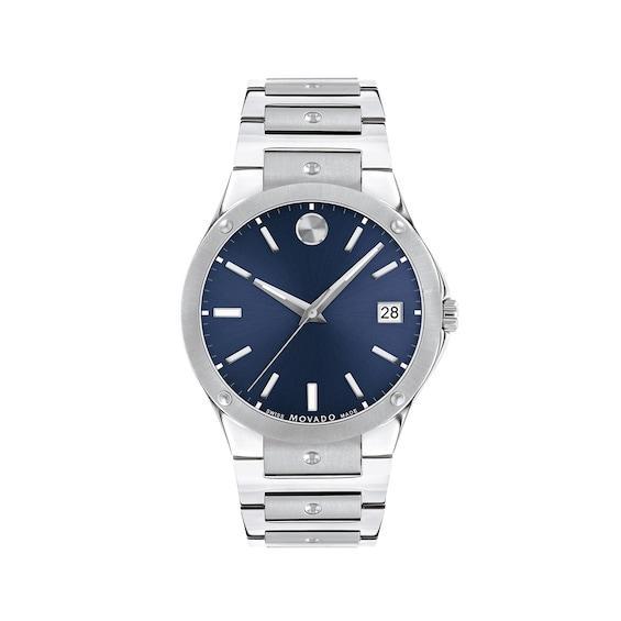 Men's Movado SE Two-Tone PVD Watch with Grey Dial (Model: 607514) Product Image