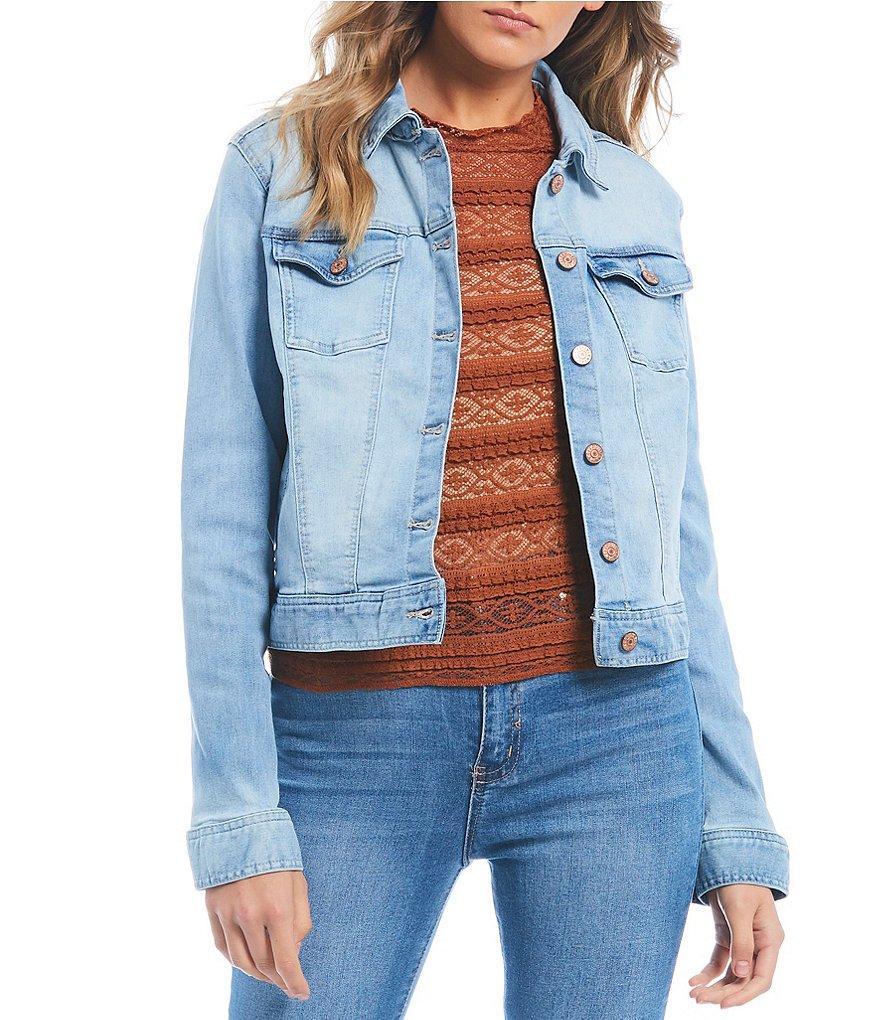 Celebrity Pink Basic Button Front Denim Jacket product image