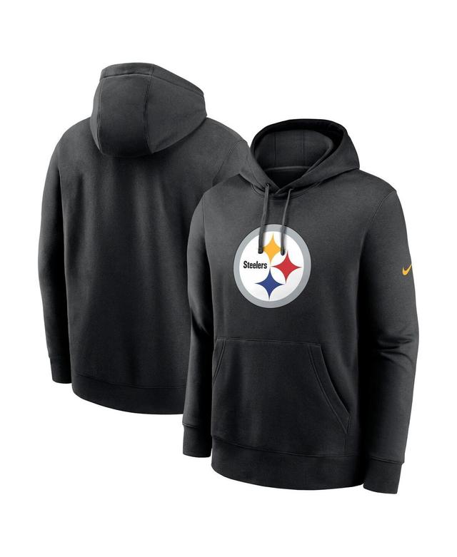 Nike Mens Black Pittsburgh Steelers Club Logo Pullover Hoodie Product Image