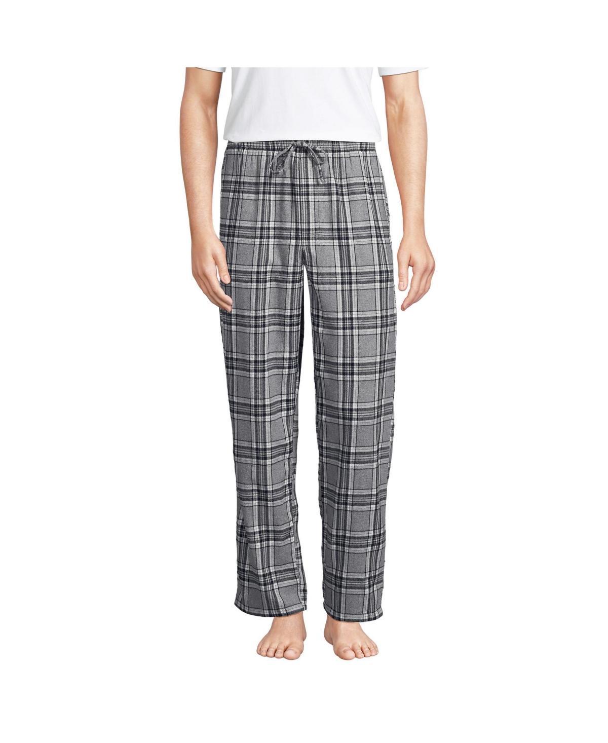 Mens Lands End Flannel Pajama Sleep Pants Deep Blue Product Image