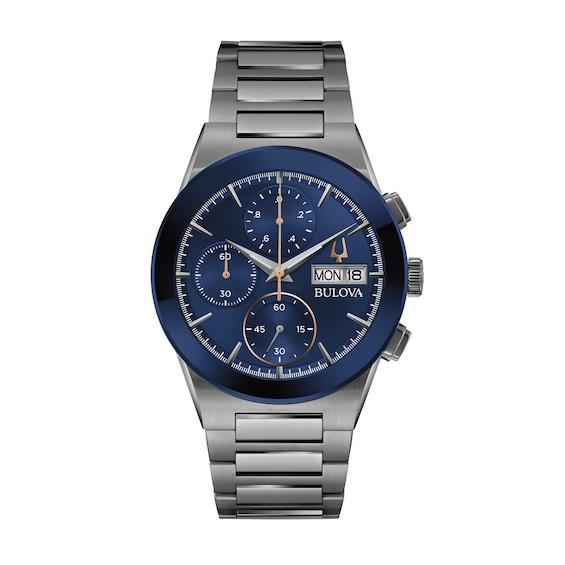 Bulova Mens Chronograph Modern Millennia Stainless Steel Bracelet Watch 41mm Product Image