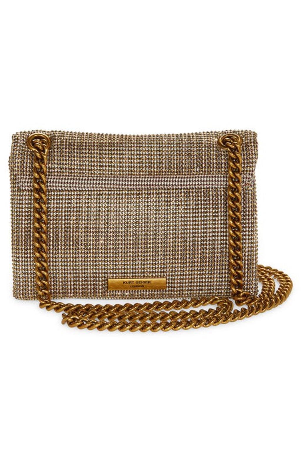 Mini Kensington Tweed Crossbody Bag In Beige Product Image