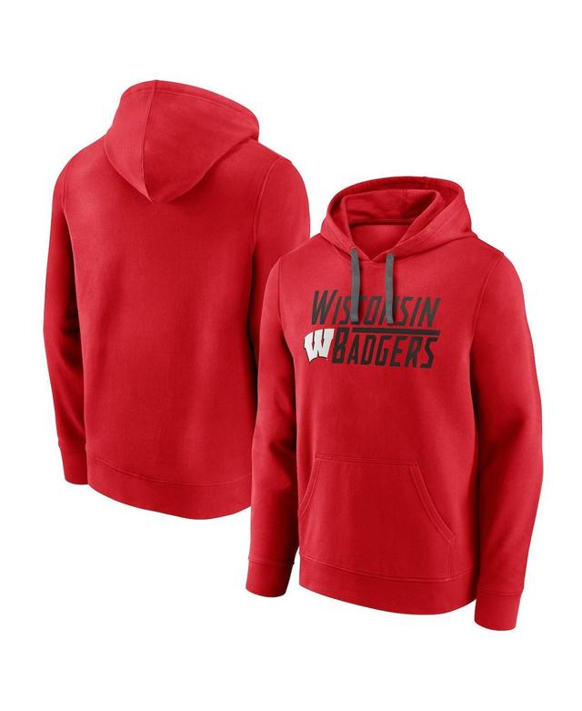 Mens Fanatics Red Wisconsin Badgers Favorite Longshot Pullover Hoodie Product Image