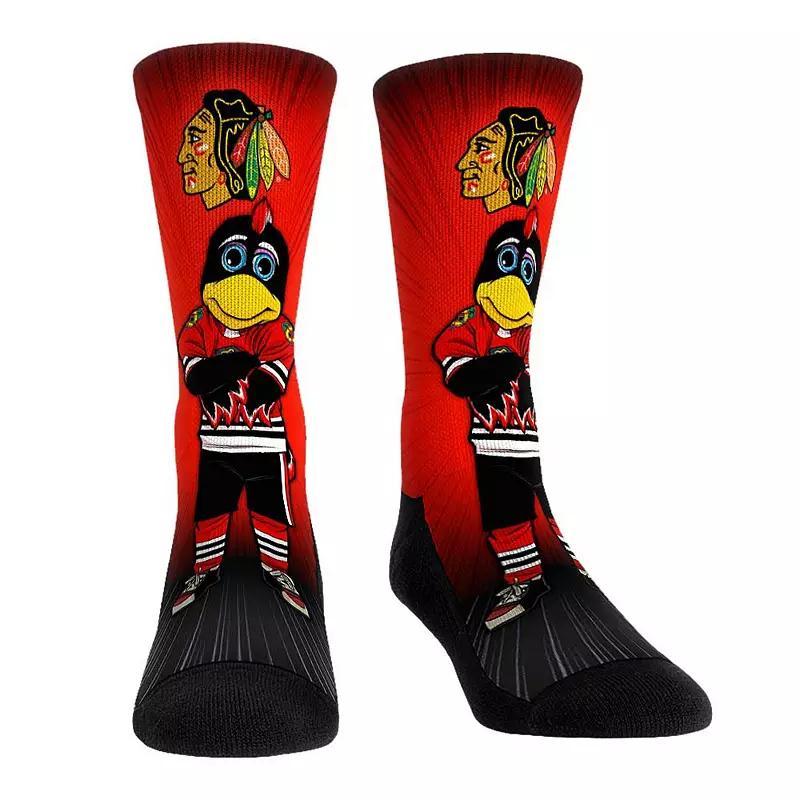 Rock Em Socks Chicago Blackhawks Mascot Pump Up Crew Socks, Mens Product Image