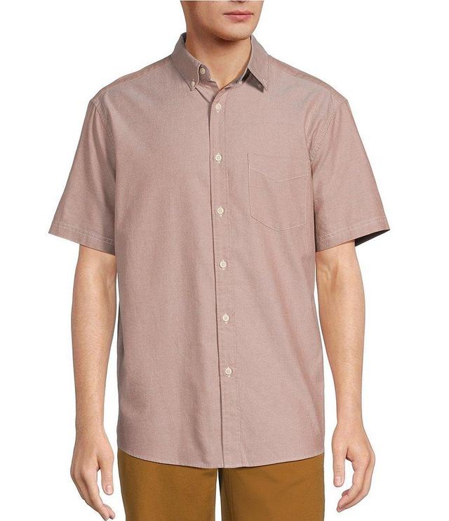 Roundtree & Yorke Short Sleeve Solid Oxford Sport Shirt Product Image