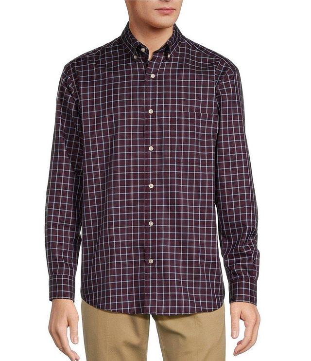 Roundtree & Yorke Big & Tall Travel Smart Classic Fit Easy Care Twill Medium Plaid Sport Shirt Product Image