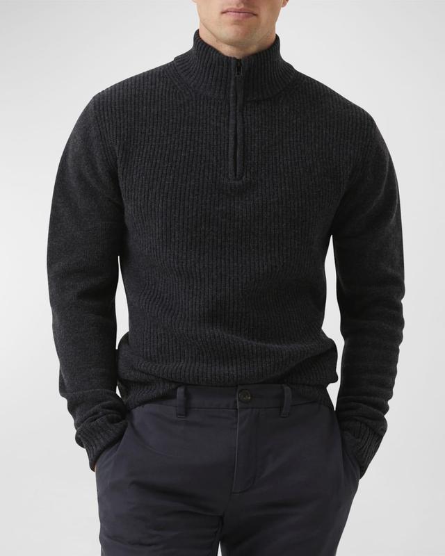 Mens Charlestown Quarter-Zip Lambswool Sweater Product Image