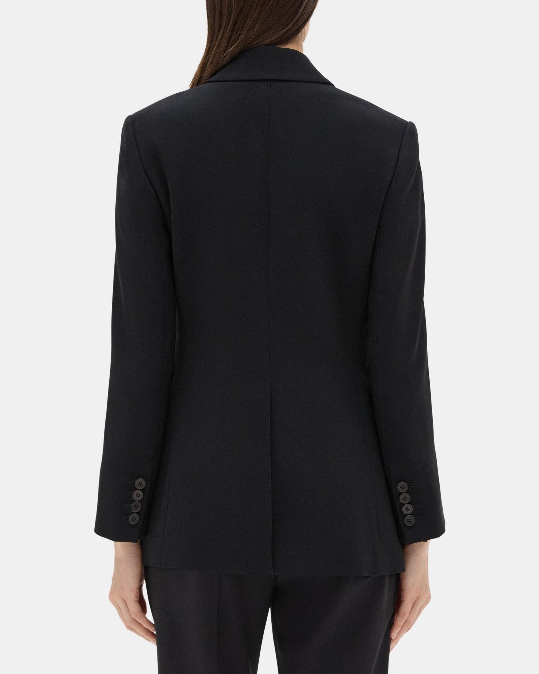 Single-Breasted Blazer in Crepe Product Image