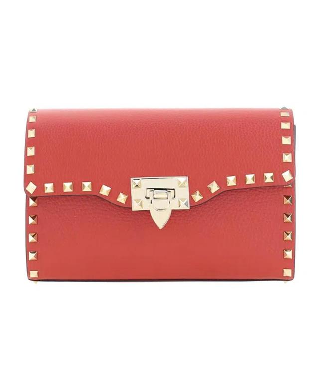 VALENTINO GARAVANI Women's Rockstud Small Shoulder Bag In Rossov Product Image