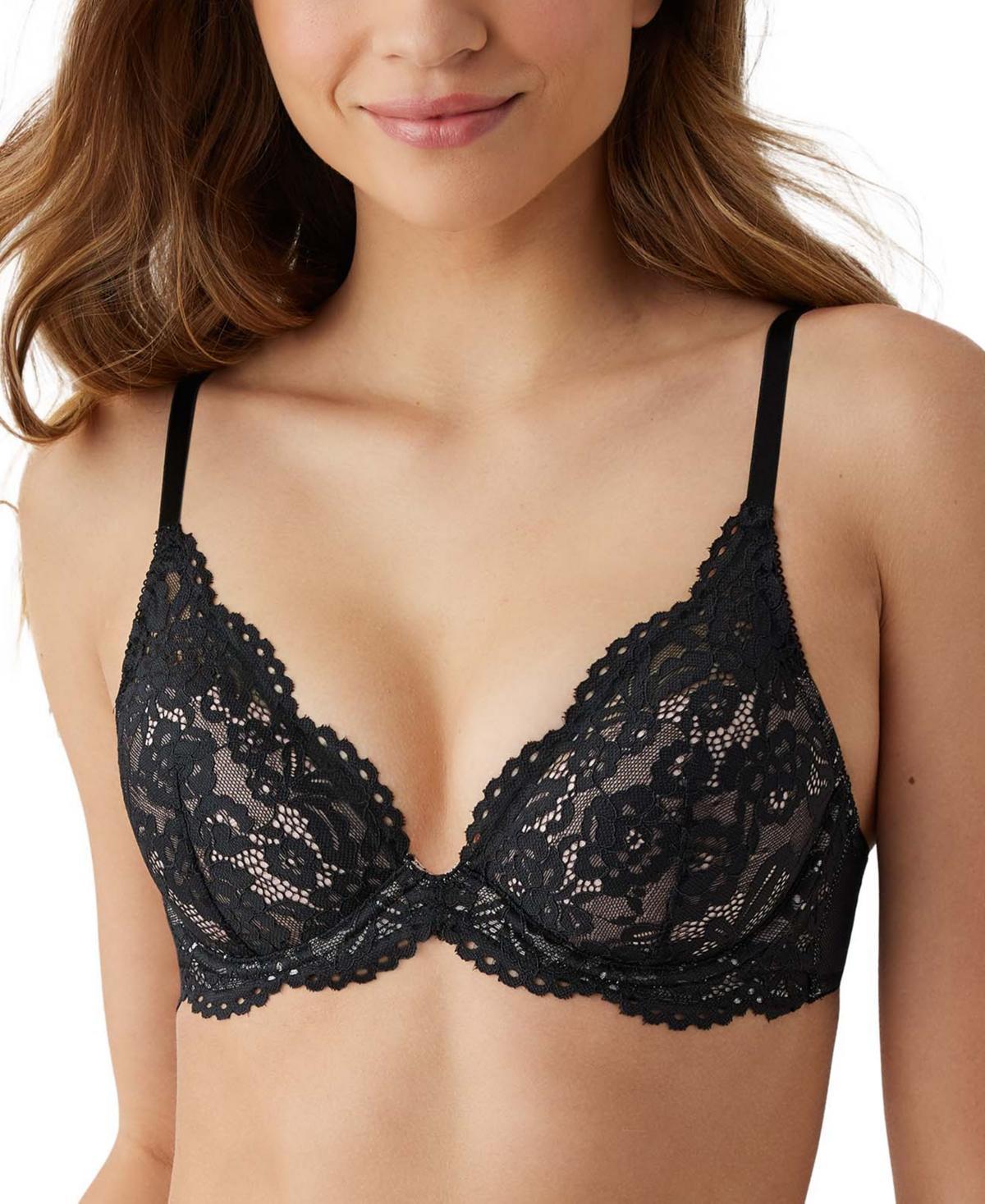 b. temptD by Wacoal Ciao Bella Plunge Neck Lace T-Shirt Bra Product Image