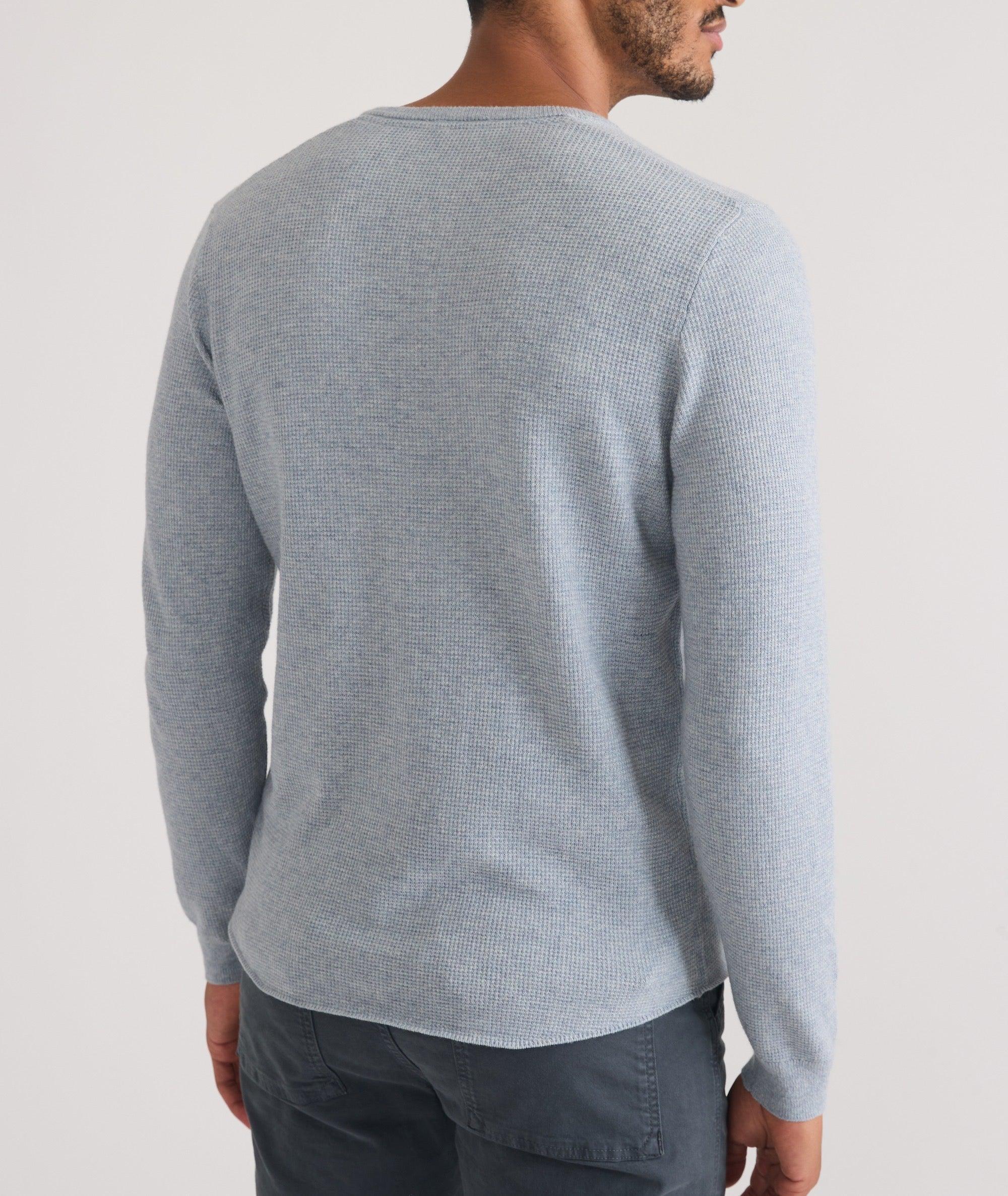 Merino Blend Sweater Henley Product Image