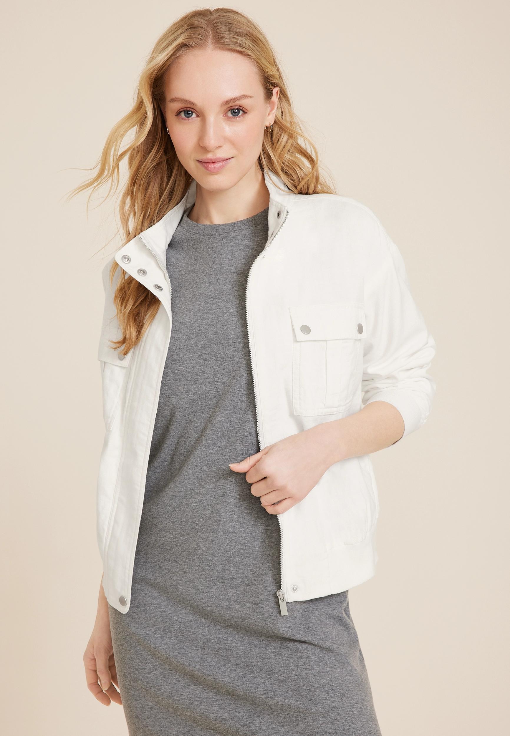 Linen Bomber Jacket Product Image