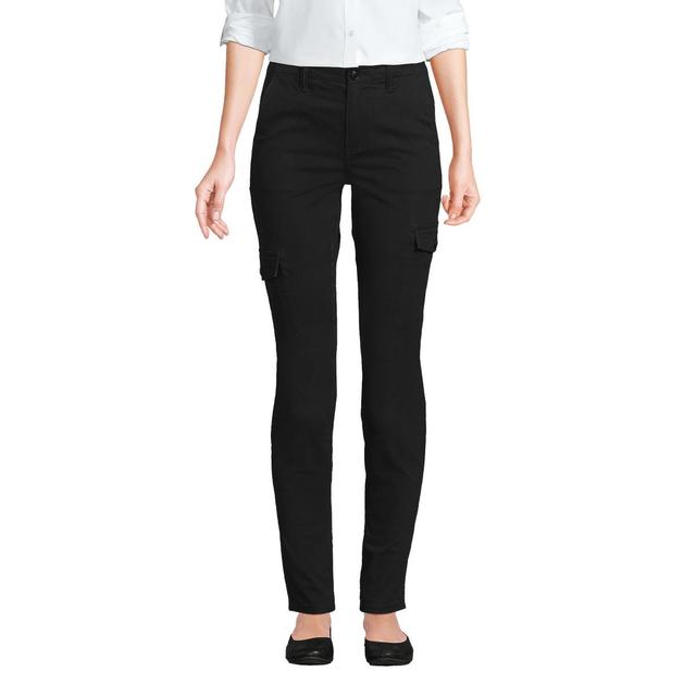 Lands End Womens Mid Rise Slim Cargo Chino Pants Product Image