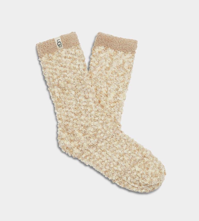 UGG Womens Cozy Chenille Sock Recycled Materials/Polyester Blend Socks in Cream Product Image