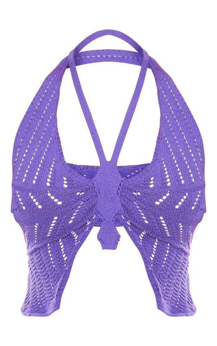 Lilac Crochet Butterfly Top Product Image