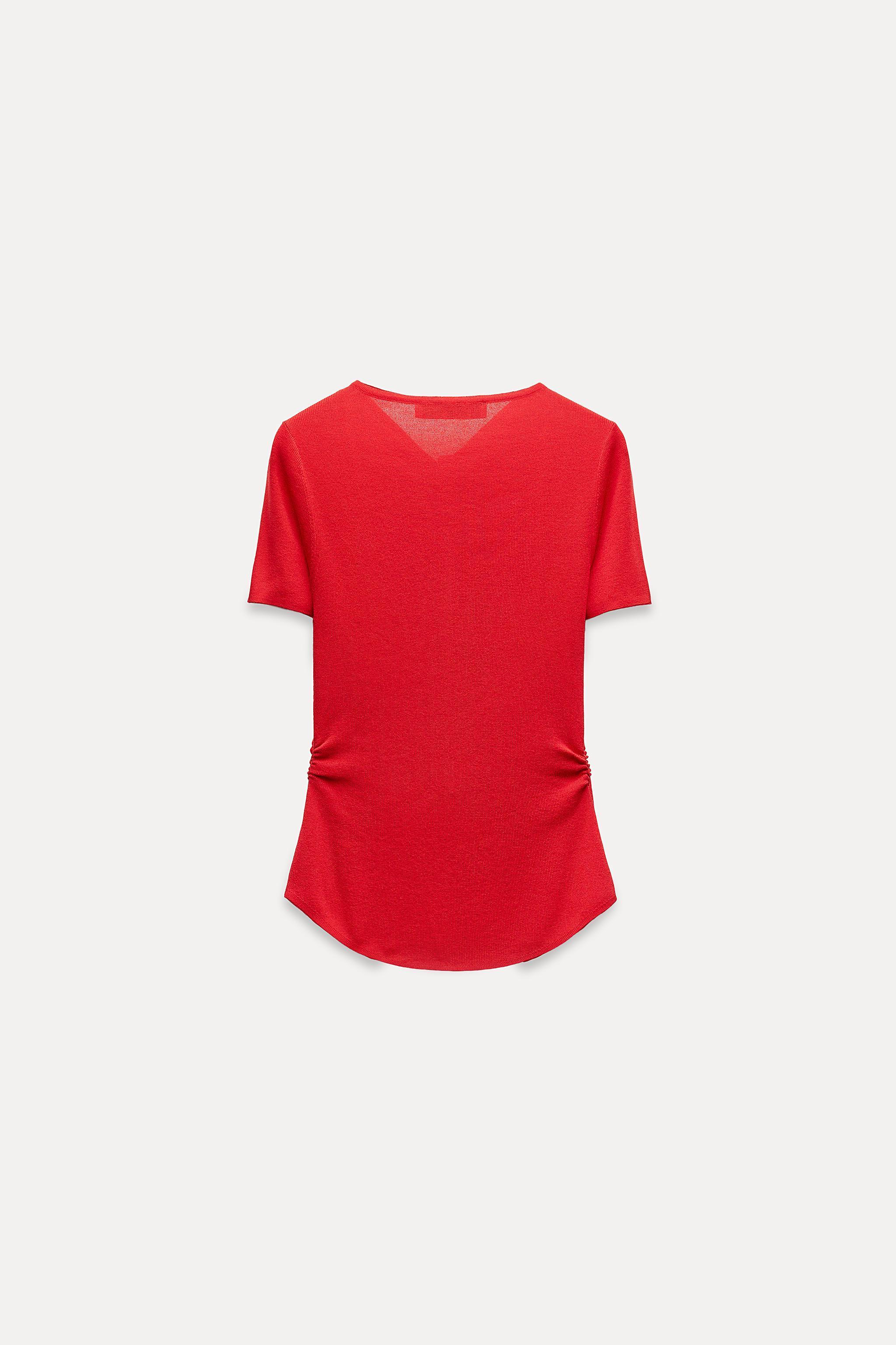 DRAPED KNIT TOP Product Image