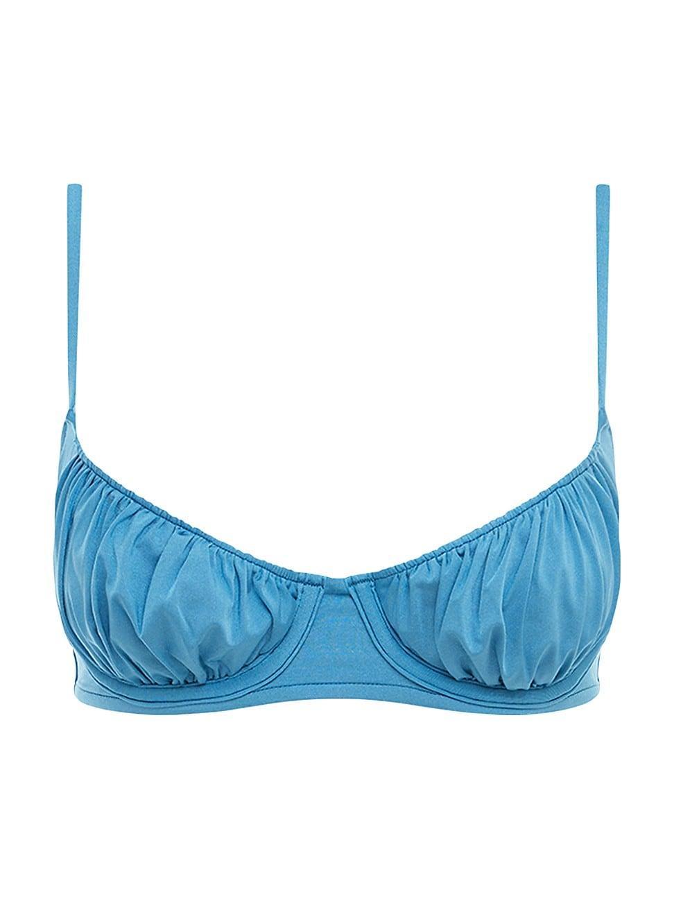 Womens Ruched Balconette Bikini Top Product Image