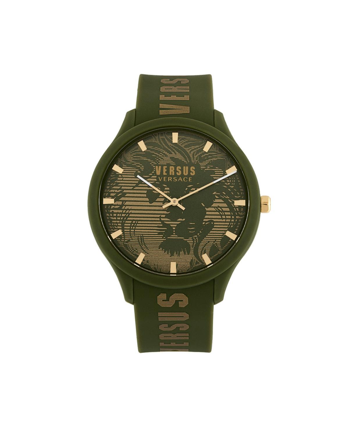 Versus Versace Mens Domus Quartz Green Silicone Strap 44mm Product Image