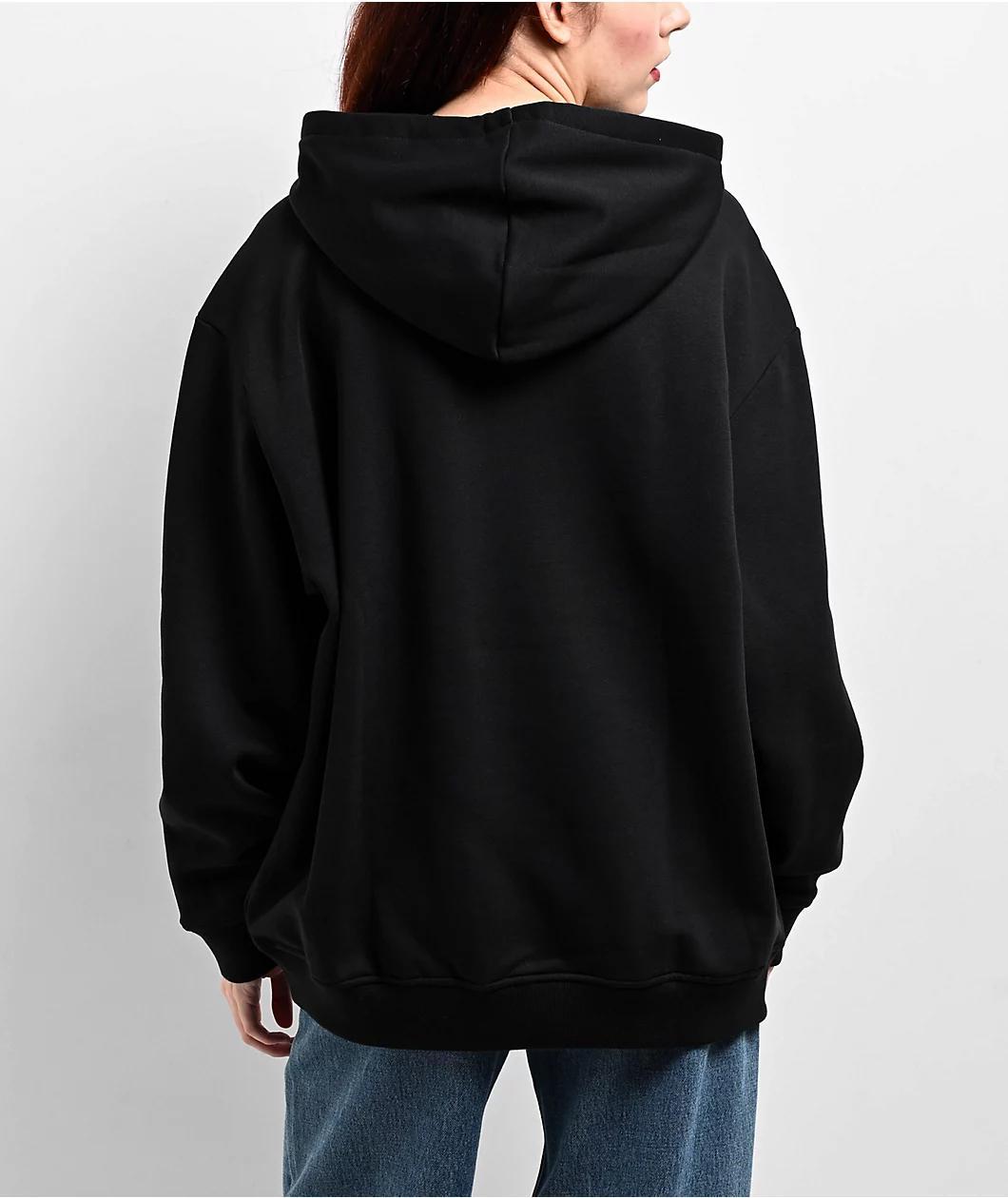 adidas Essentials Black Oversized Hoodie Product Image