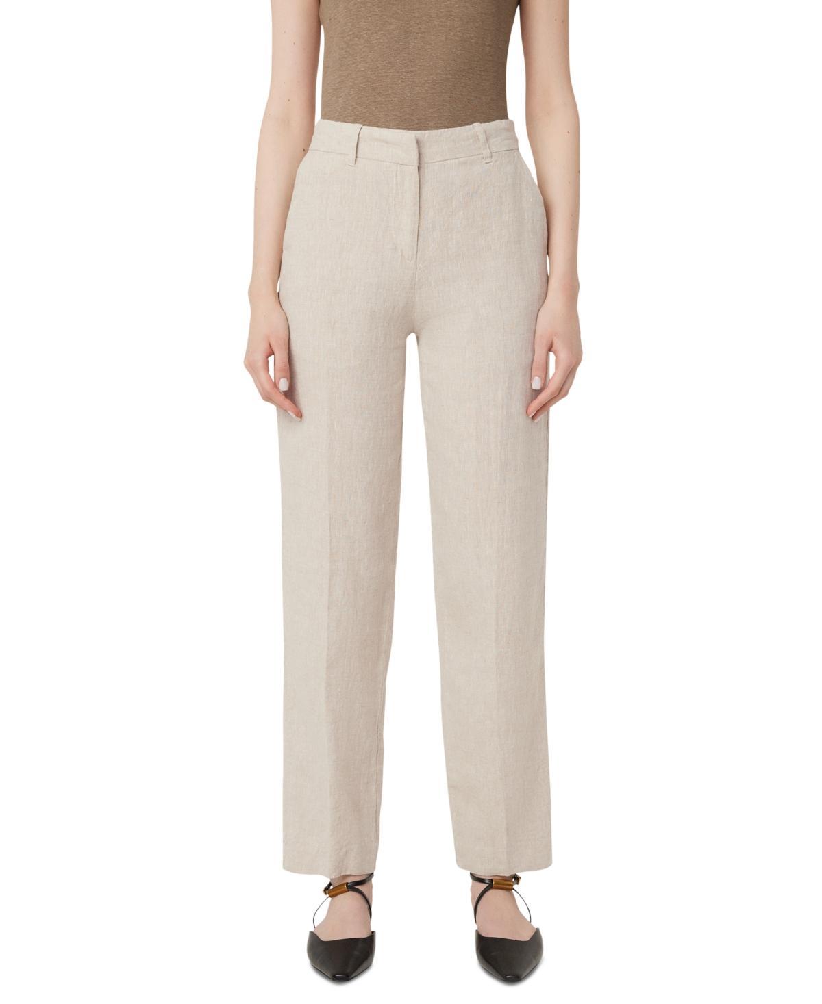 Frank And Oak Womens Jane Linen Straight-Leg Pants product image