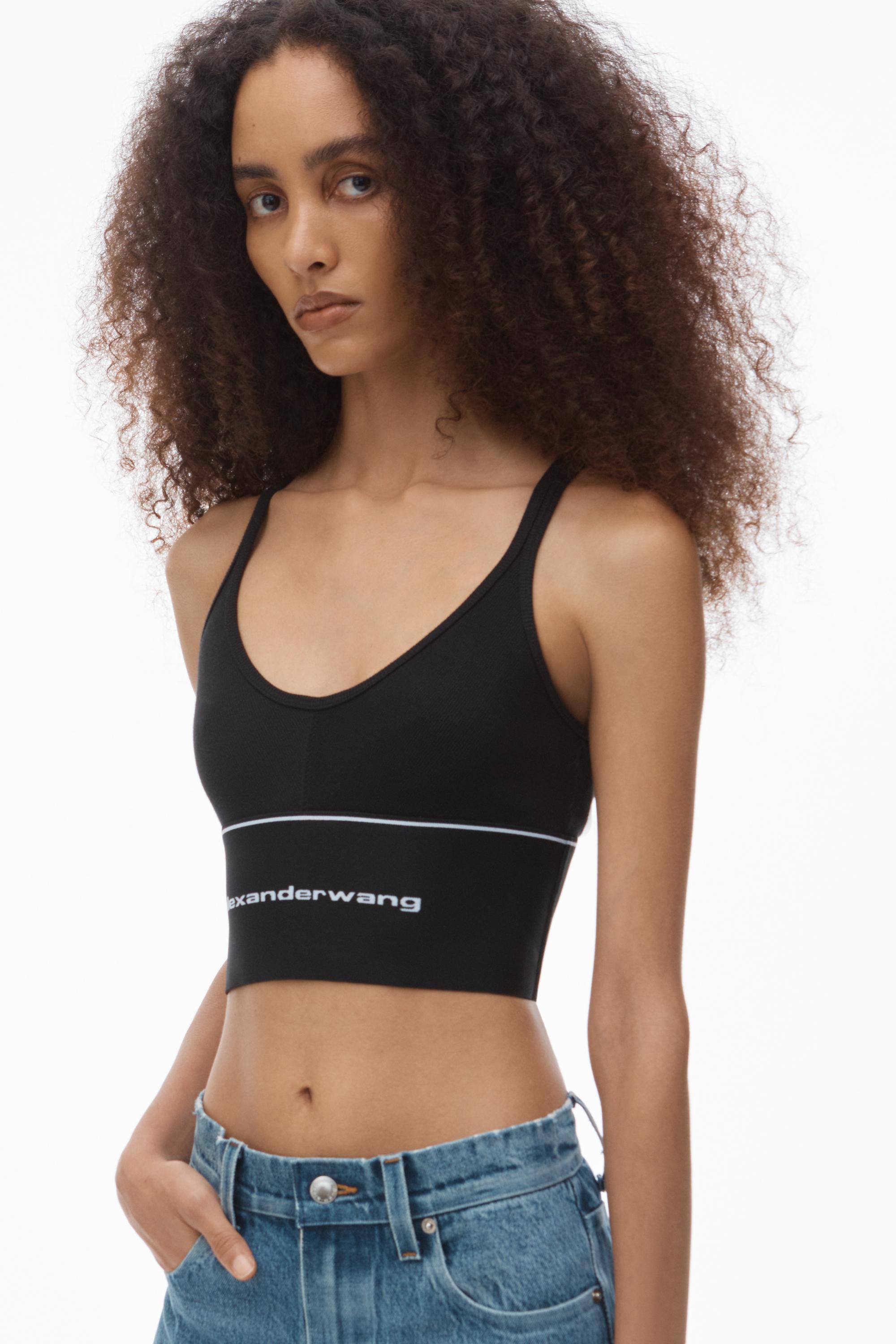 Logo Elastic Bra In Ribbed Jersey Product Image