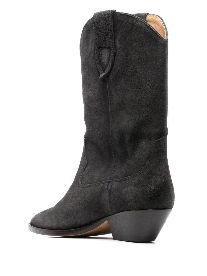 ISABEL MARANT Heeled 65mm Suede Boots In Grey Product Image