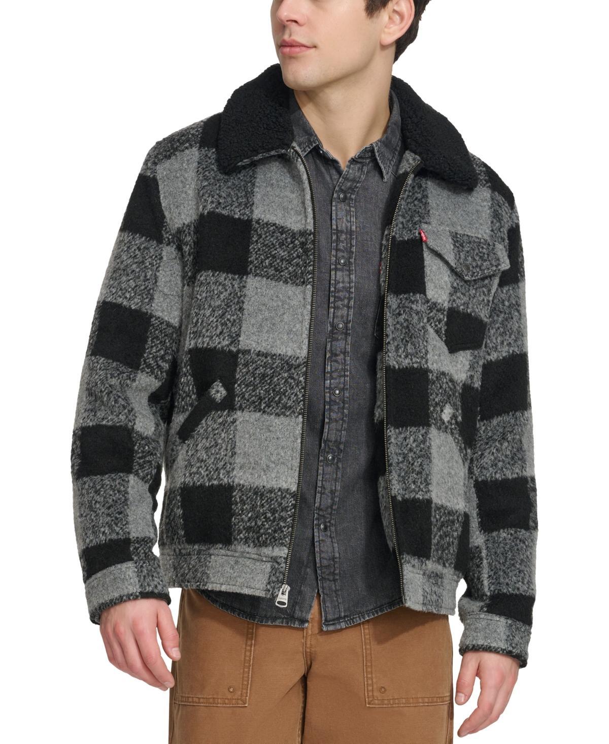 Mens Levis Wool Blended Depot Jacket with Sherpa Collar Product Image